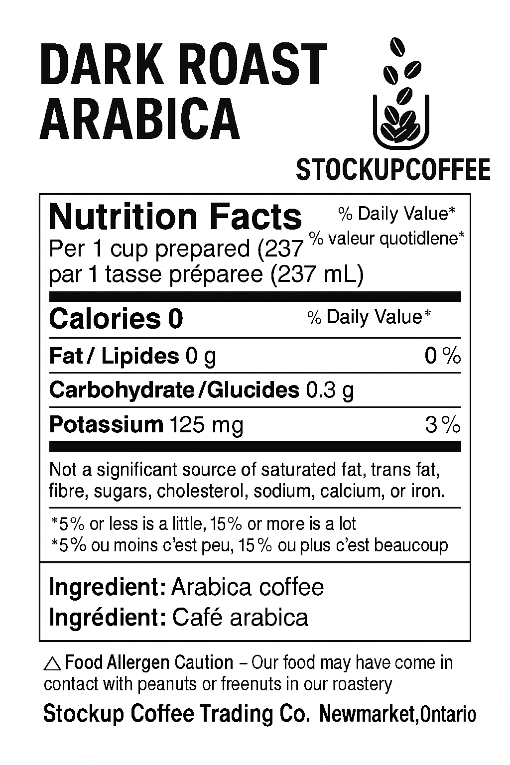 BULK DARK ROAST ARABICA