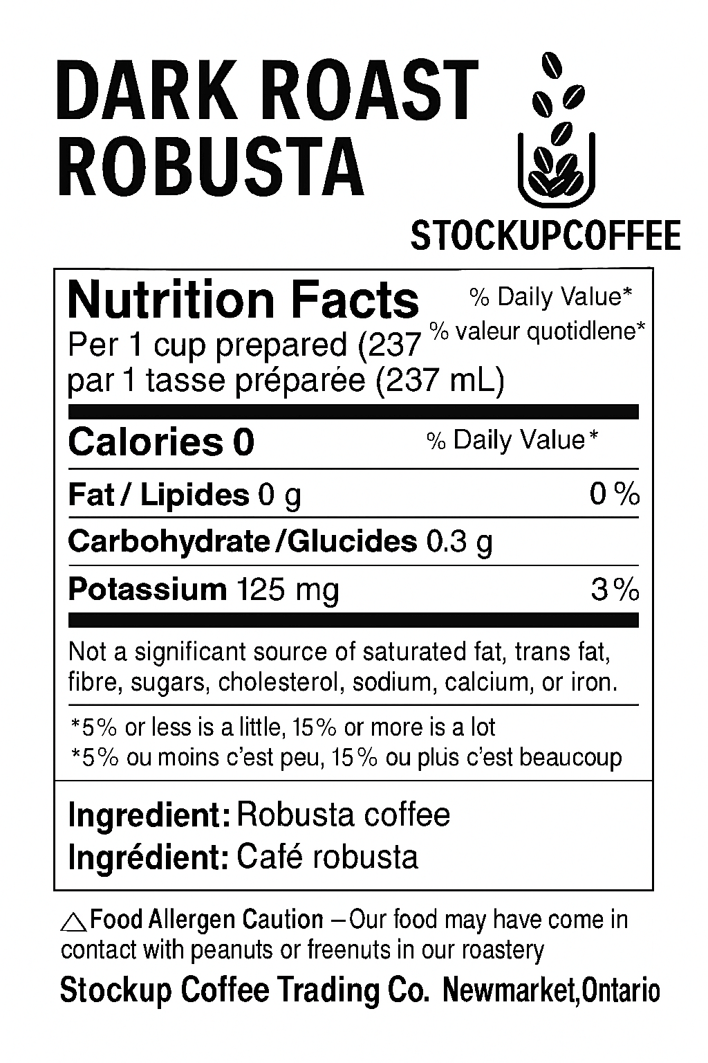 BULK DARK ROAST ROBUSTA