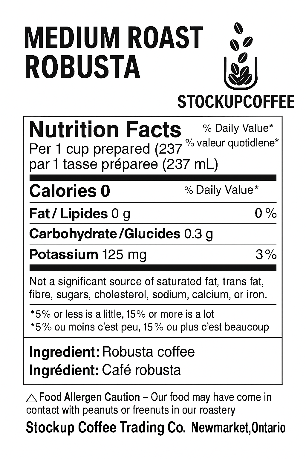 SIGNATURE MEDIUM ROAST - ROBUSTA BEAN